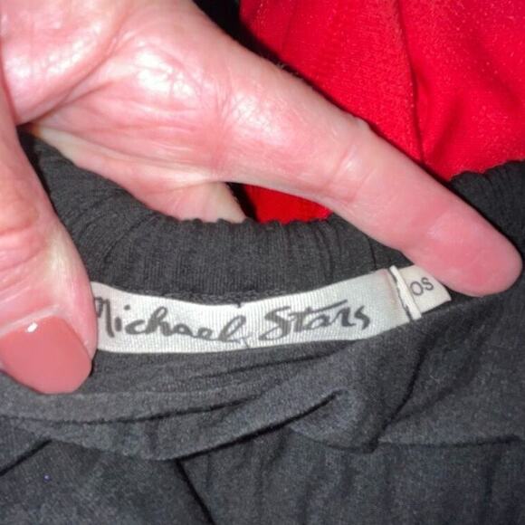 Michael Stars black drape top OS - Picture 3 of 5